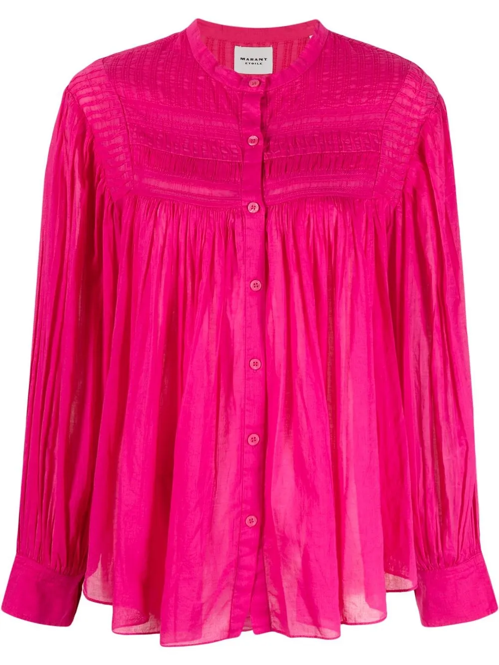 Isabel Marant Étoile blusa con panel bordado - Rosado