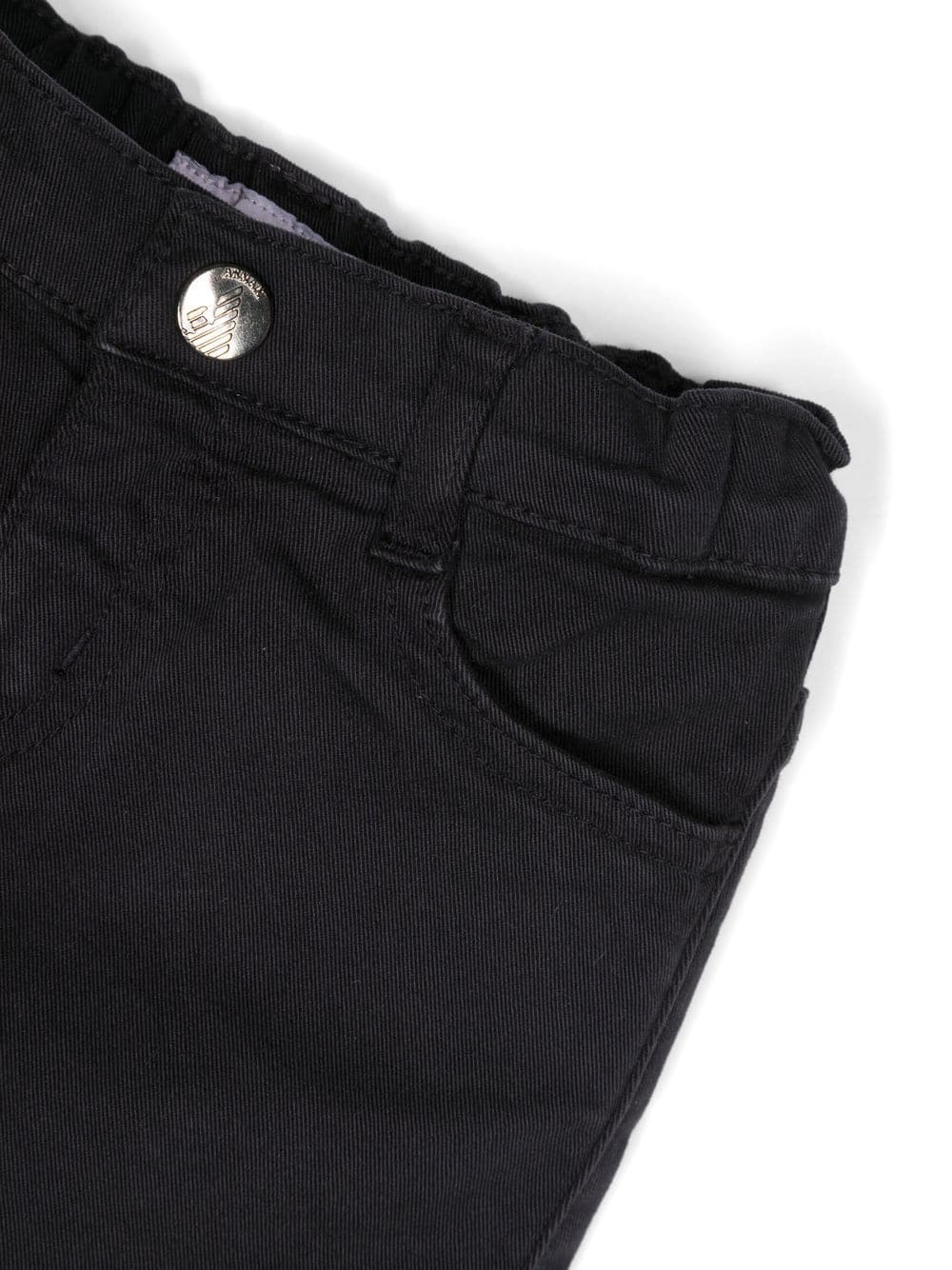 Shop Emporio Armani Straight-leg Chino Trousers In 蓝色