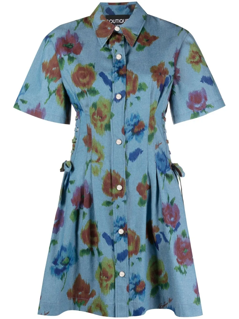 

Boutique Moschino floral-print shirtdress - Blue