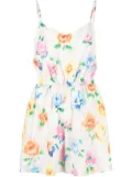 Boutique Moschino floral-print sleeveless mini dress - White