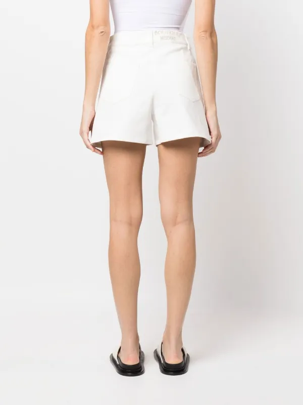 Boutique Moschino floral-print Denim Shorts | White | FARFETCH
