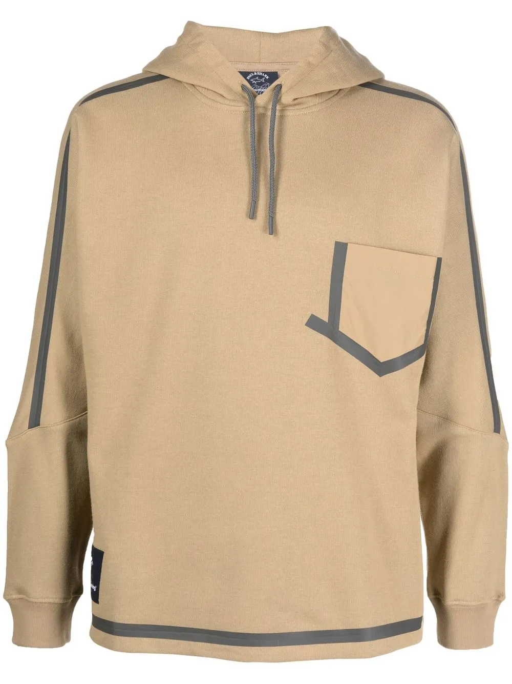 Paul & Shark x White Mountaineering Hoodie mit Logo - Braun