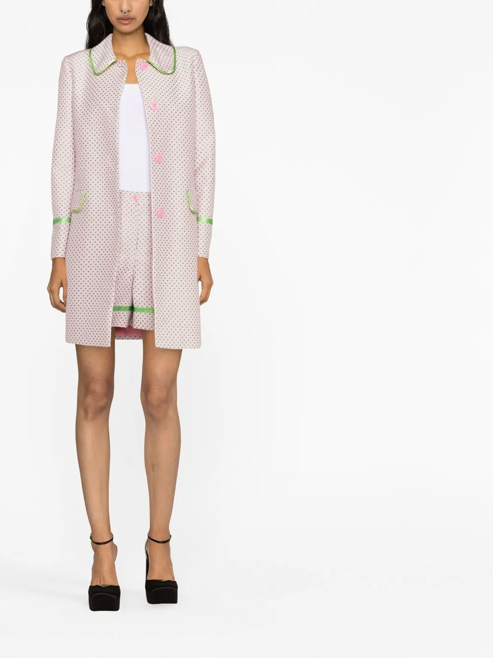 Boutique Moschino Jas met stippen - Roze