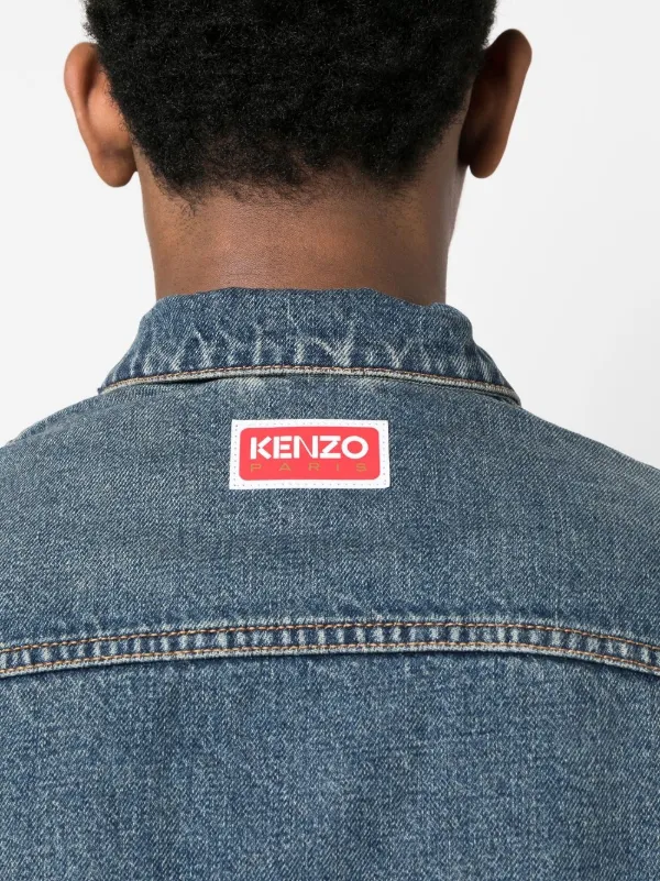 Kenzo Cropped Denim Jacket Farfetch