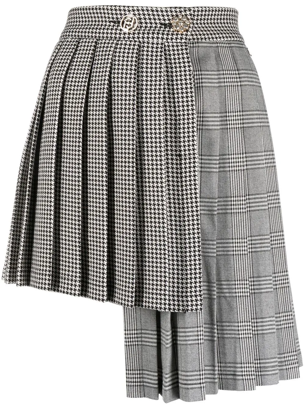 

LIU JO check-print pleated skirt - Black