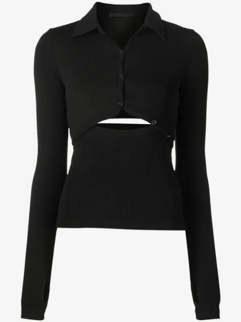 Helmut Lang cut-out button-up top