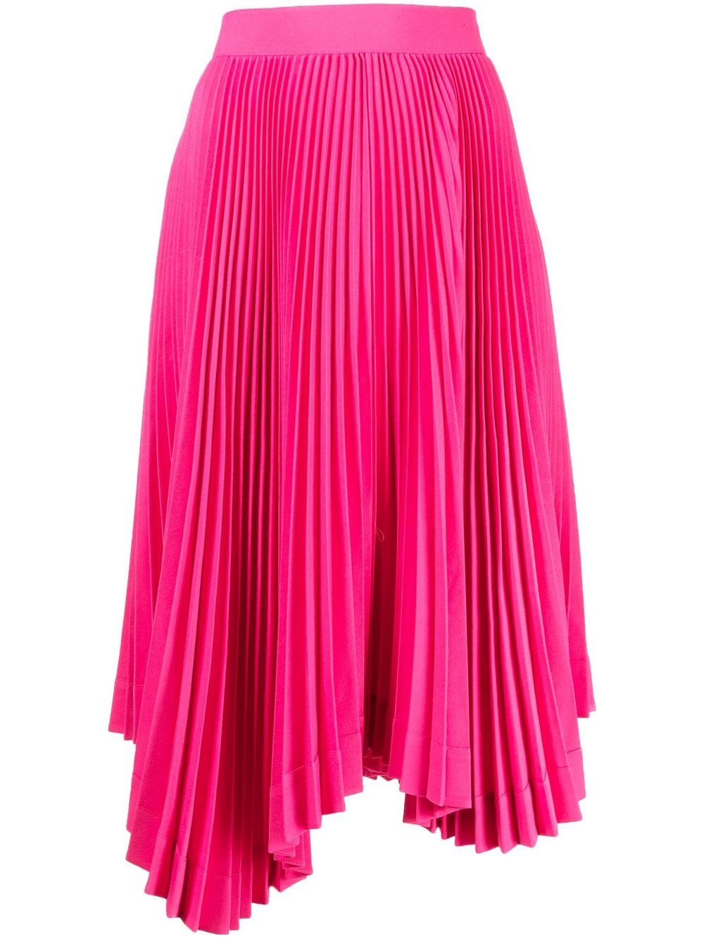 

We11done asymmetric pleated midi skirt - Pink