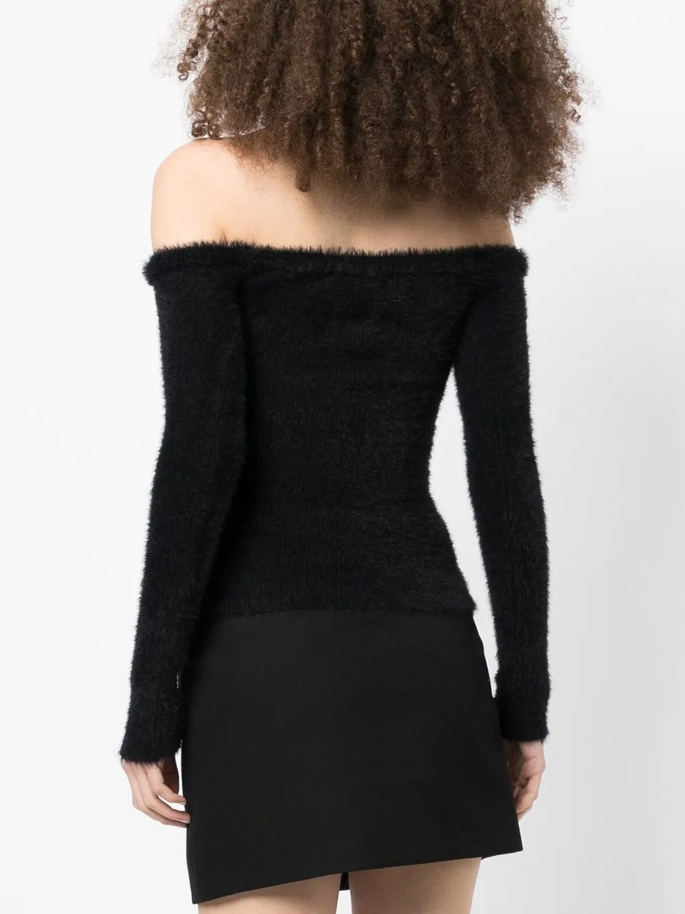 OffWhite Fuzzy offshoulder Top Farfetch