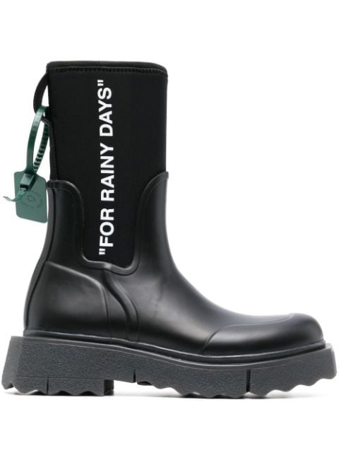 Off-White sponge rubber rain boots