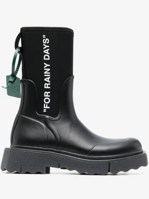 Off-White bottines de pluie à logo imprimé