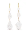 Jil Sander pearl drop earrings - Gold