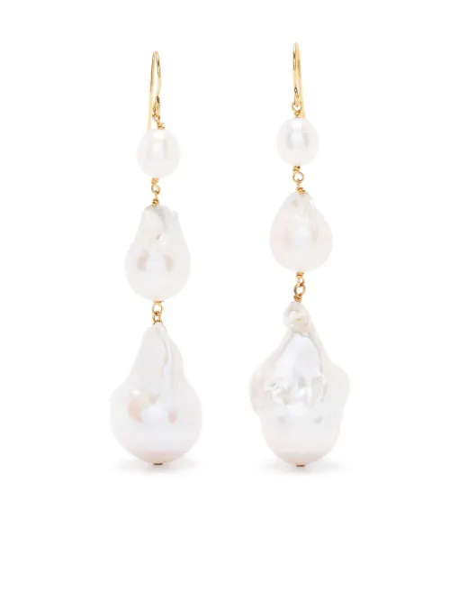 Boucles d'oreilles pendantes à perles - Jil Sander - Modalova