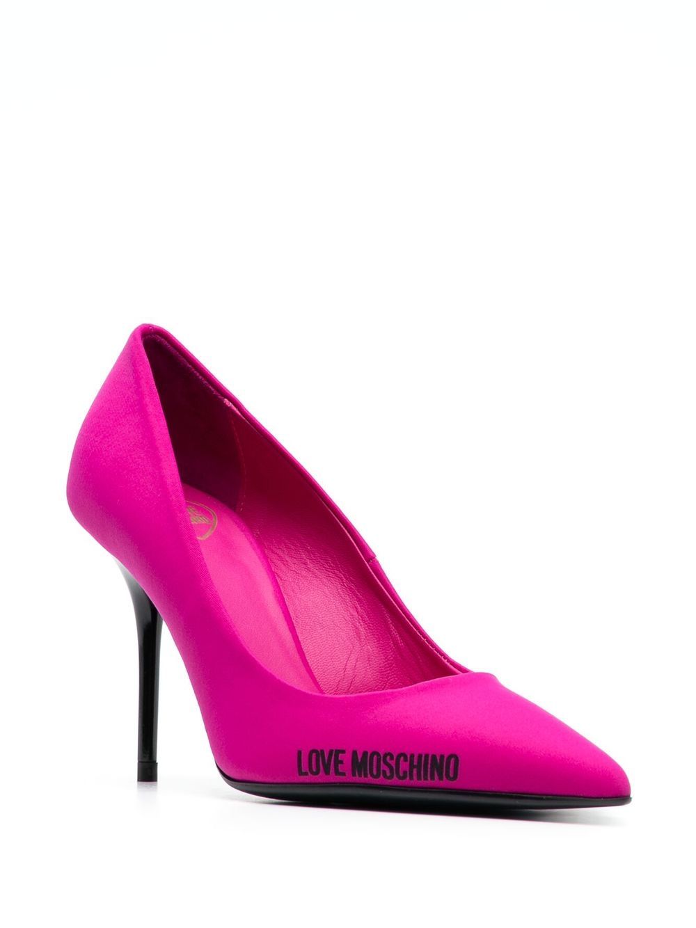 Love Moschino Stiletto pumps met logoprint - Roze