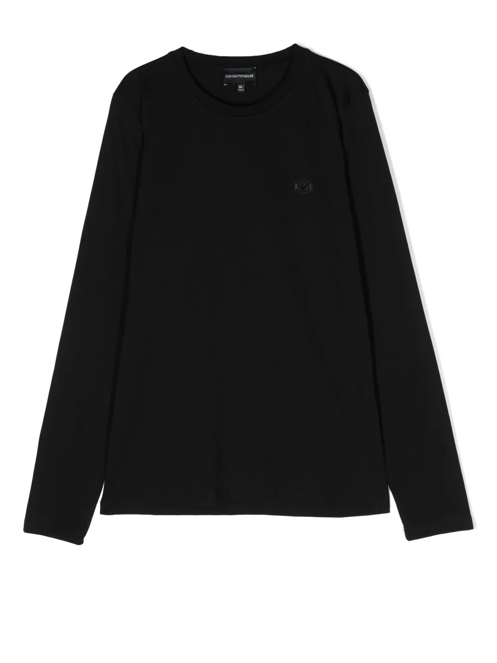 

Emporio Armani Kids playera con parche del logo en el pecho - Negro