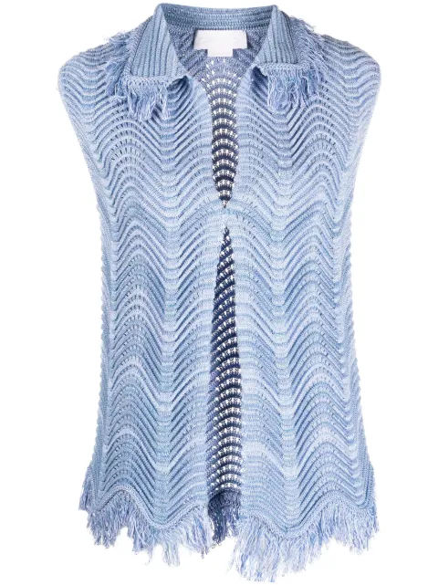 Genny débardeur en maille à franges