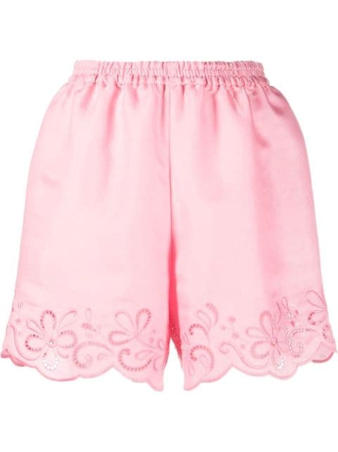 Boutique Moschino lace-trimmed shorts