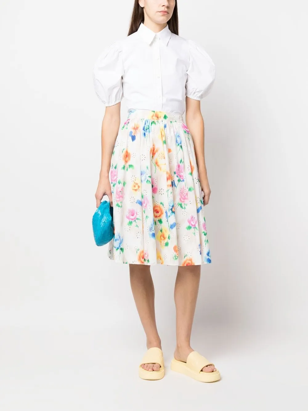 Boutique Moschino Blouse met pofmouwen - Wit