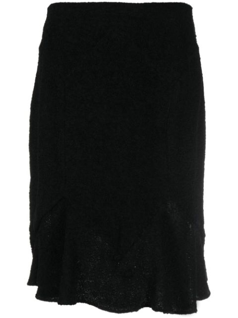 Christian Dior 1990s flared-hem knitted skirt Women