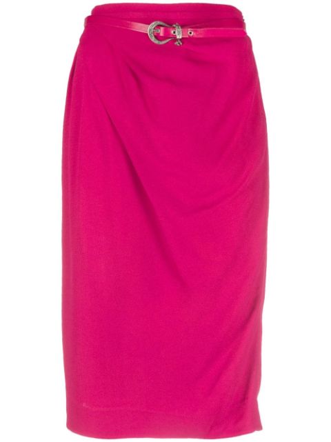 Christian Dior 2010 belted draped skirt Women