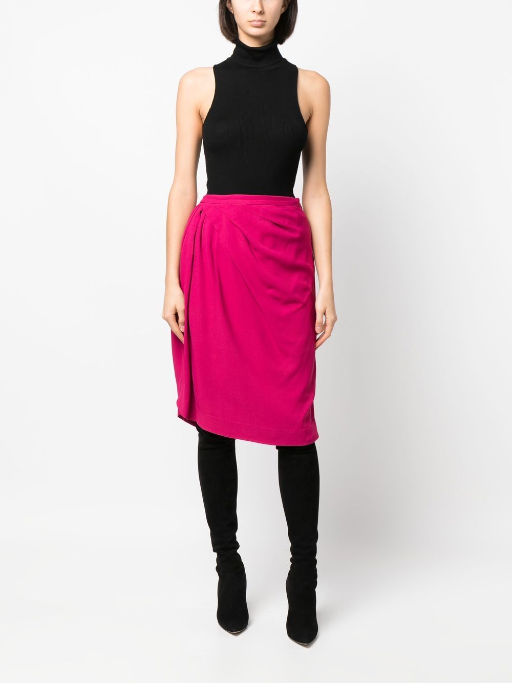 Christian Dior 2010 belted draped skirt Women