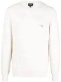A.P.C. logo-embroidered sweater - Neutrals