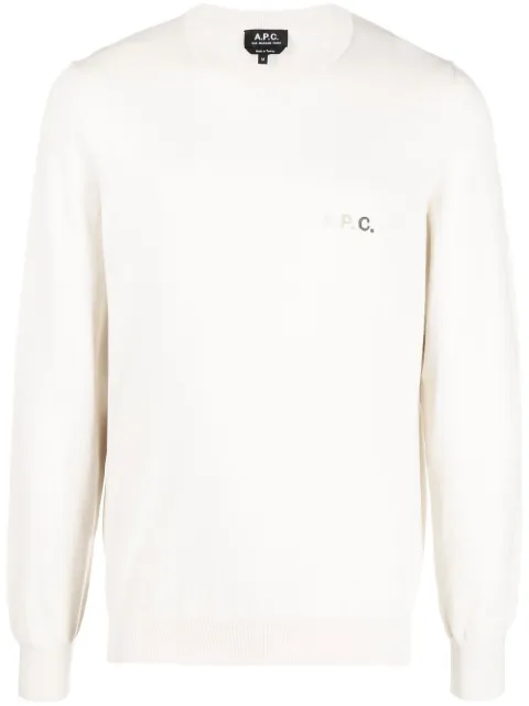 A.P.C. pull à logo brodé