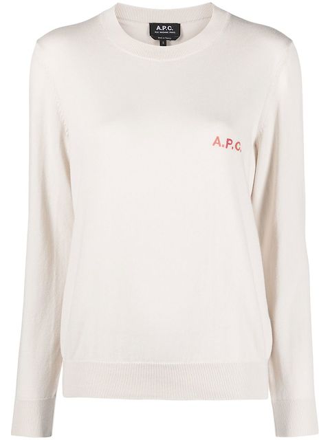A.P.C. logo-embroidered jumper
