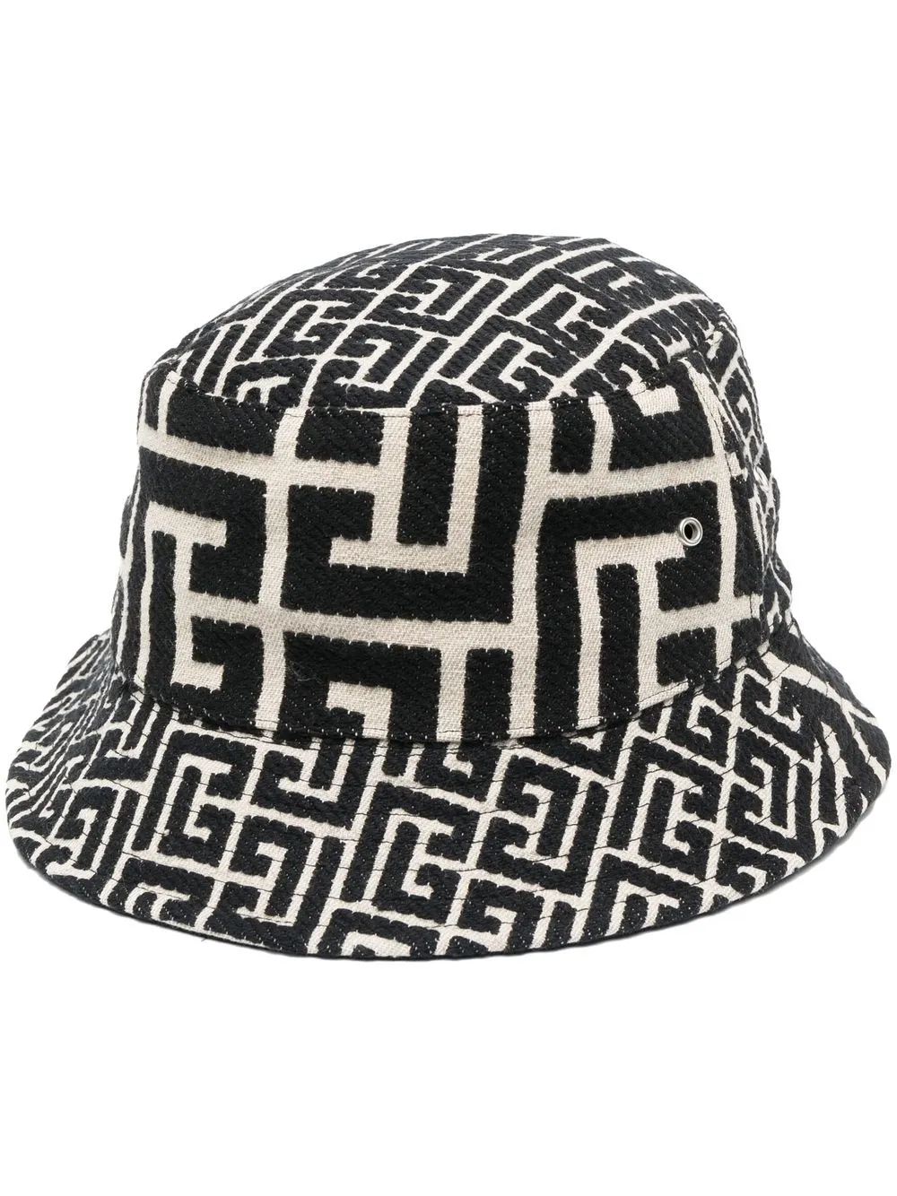 

Balmain monogram-pattern bucket hat - Black