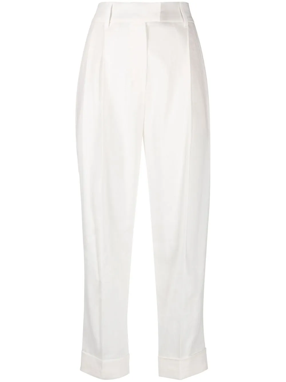 

Brunello Cucinelli cropped tapered trousers - White