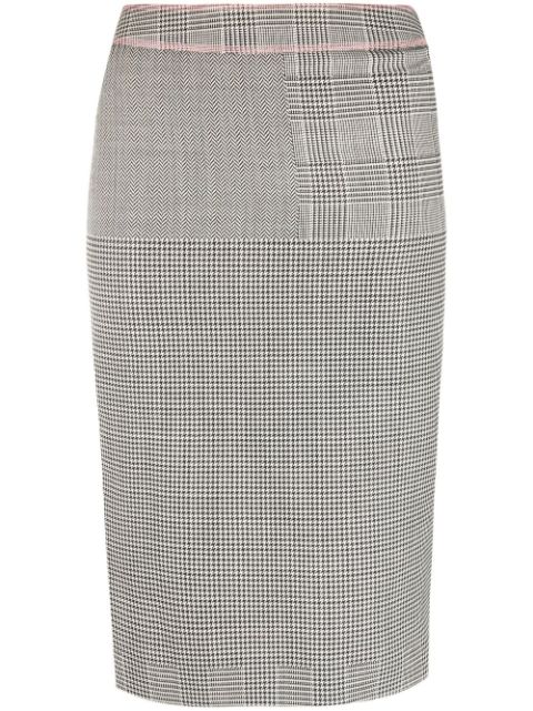 Christian Dior 1990s houndstooth-pattern pencil skirt Women