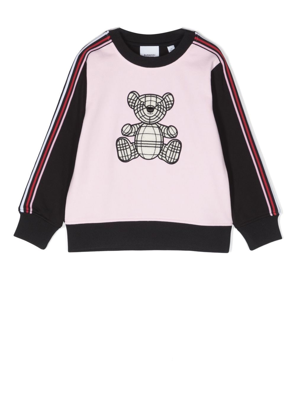 Burberry Kids' Thomas Bear Embroidered Cotton Jersey Sweatshirt In Nero