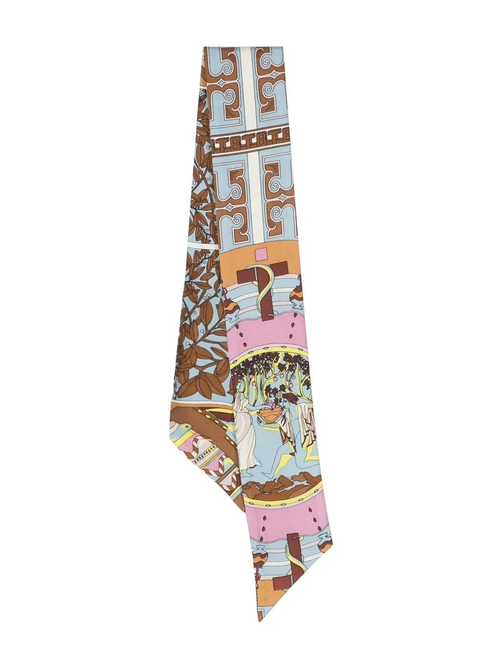 

Tory Burch T Garden ribbon scarf - Brown