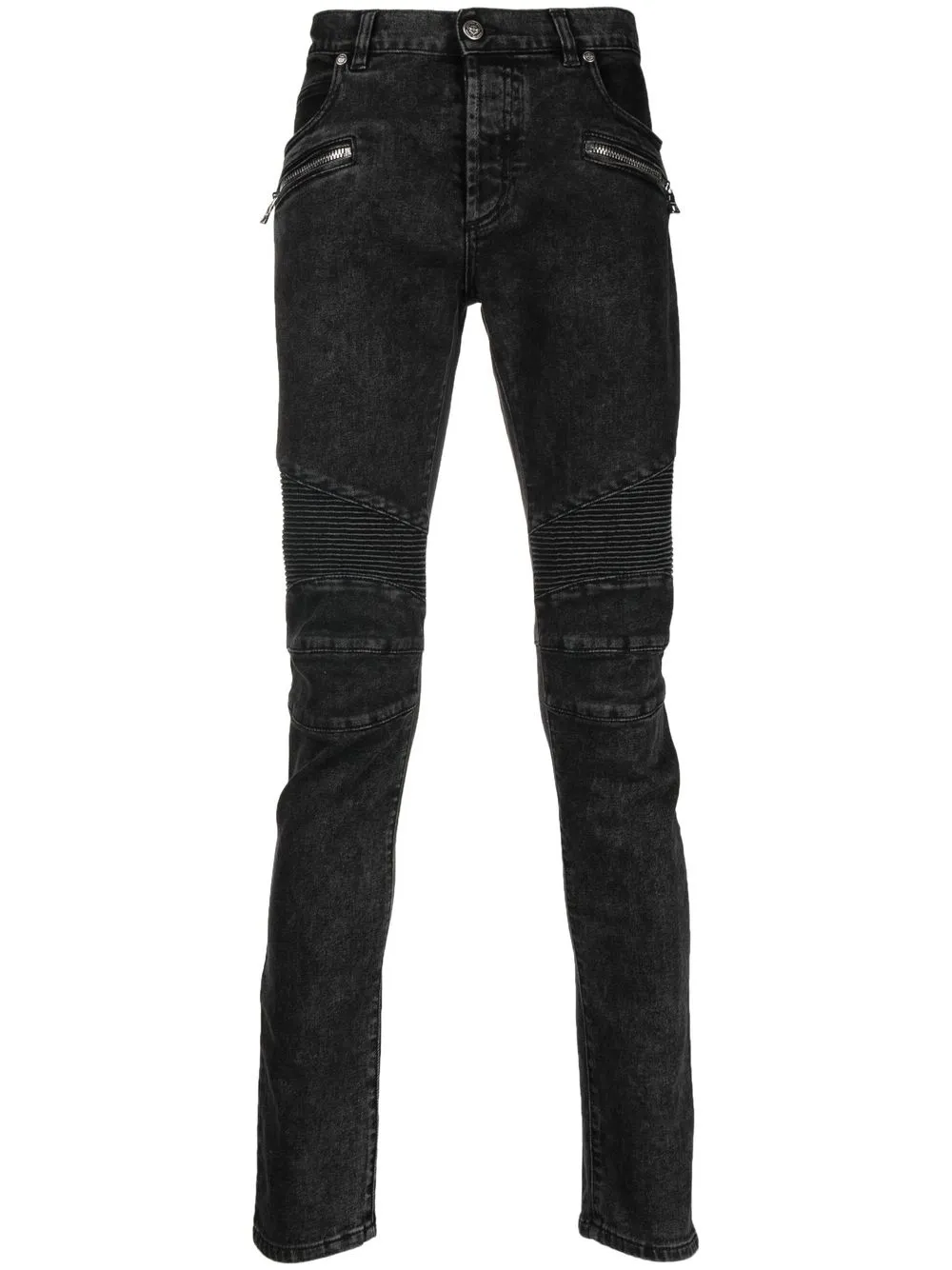 

Balmain panelled skinny jeans - Black