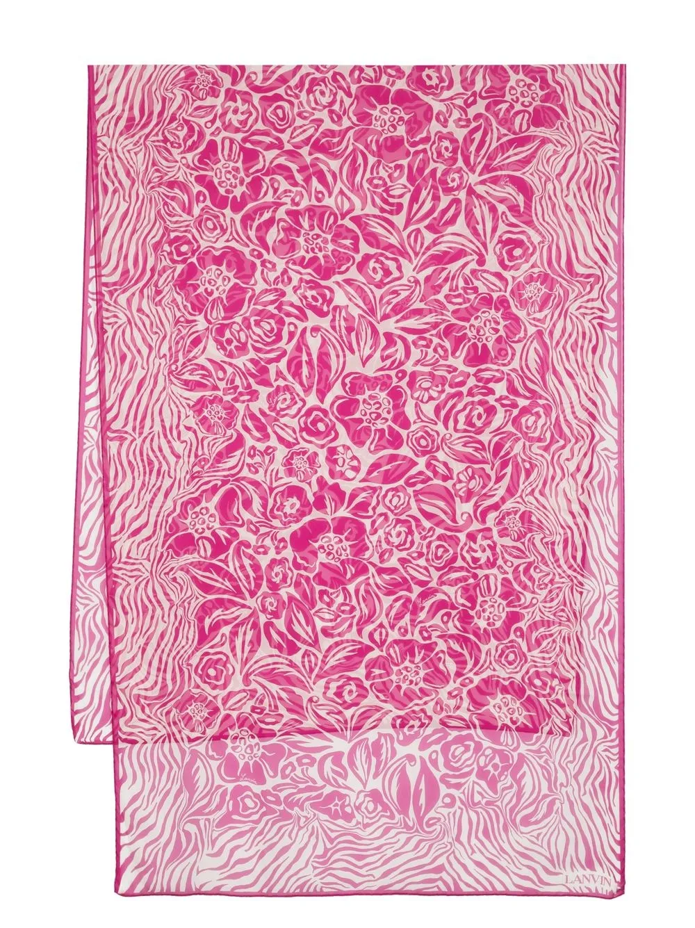 

Lanvin floral-print silk-scarf - Pink