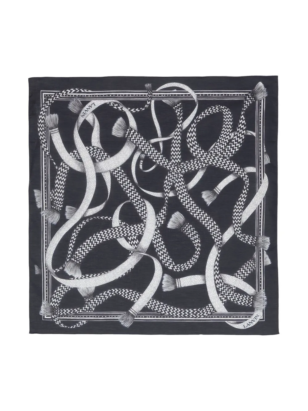 

Lanvin graphic-print cotton scarf - Blue