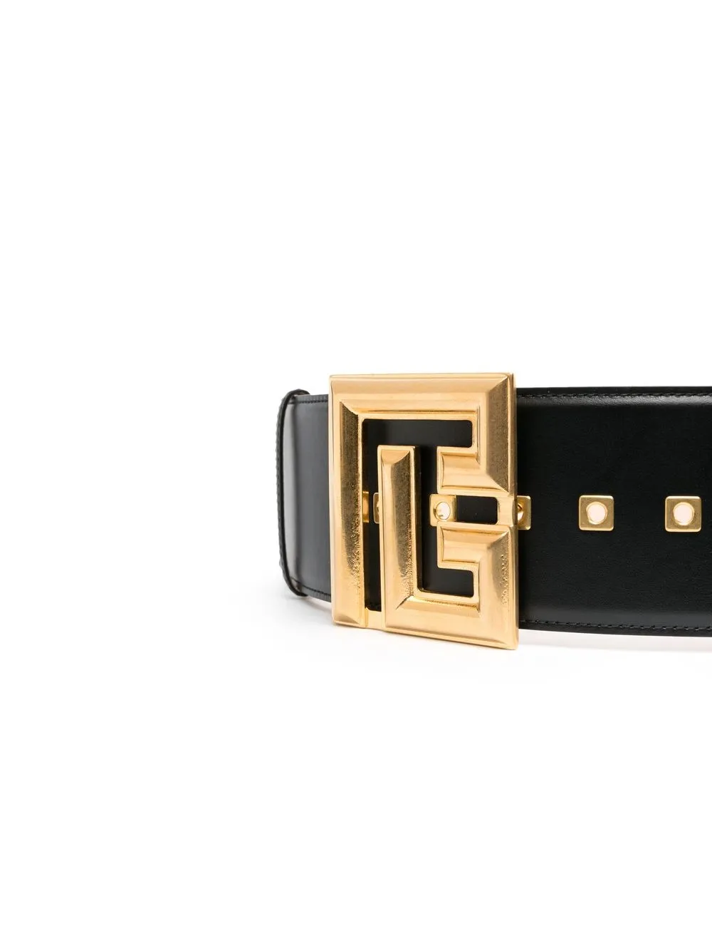 Balmain Riem met logogesp - Zwart