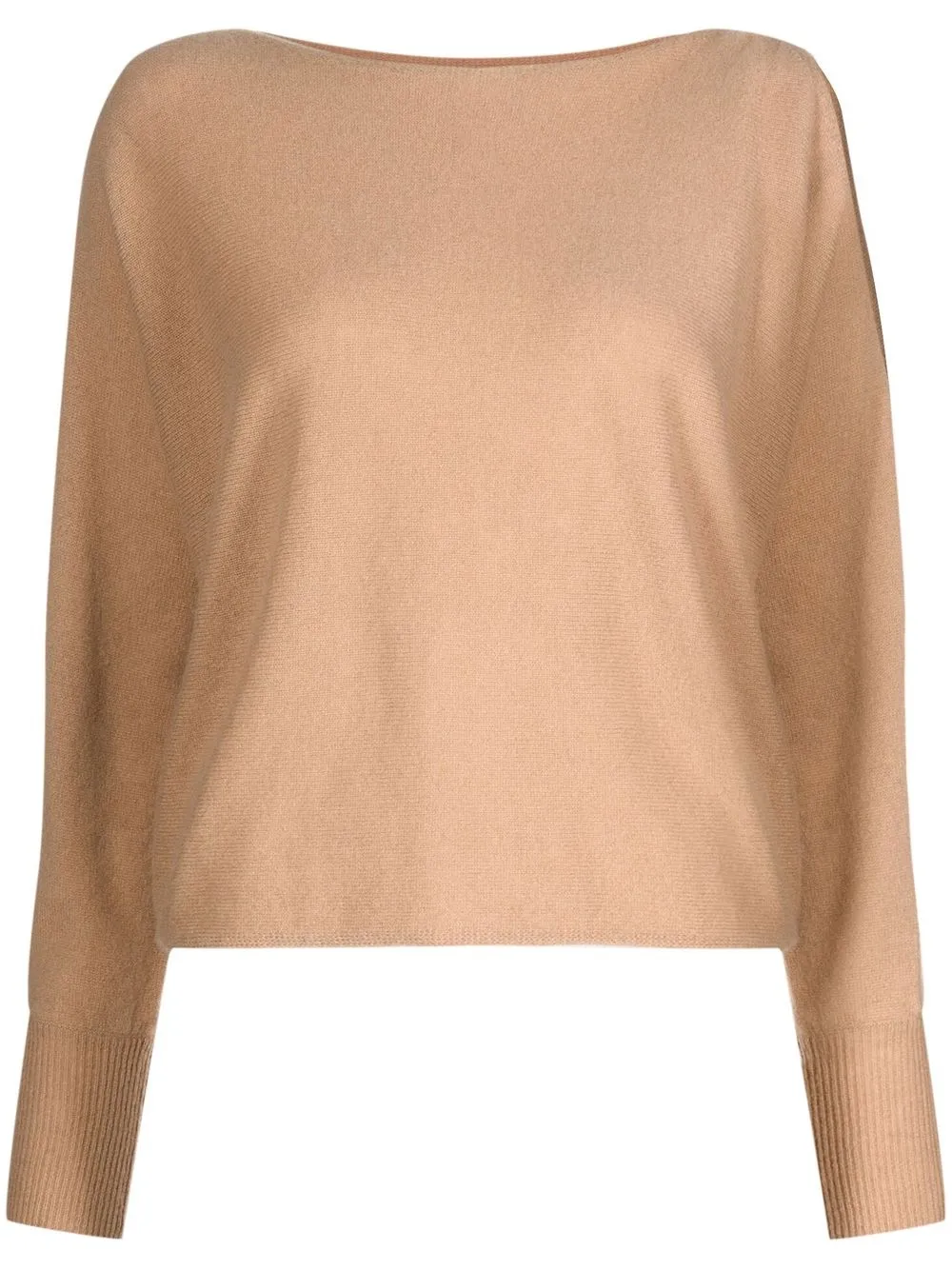 

CRUSH CASHMERE Janice boat-neck cashmere top - Brown