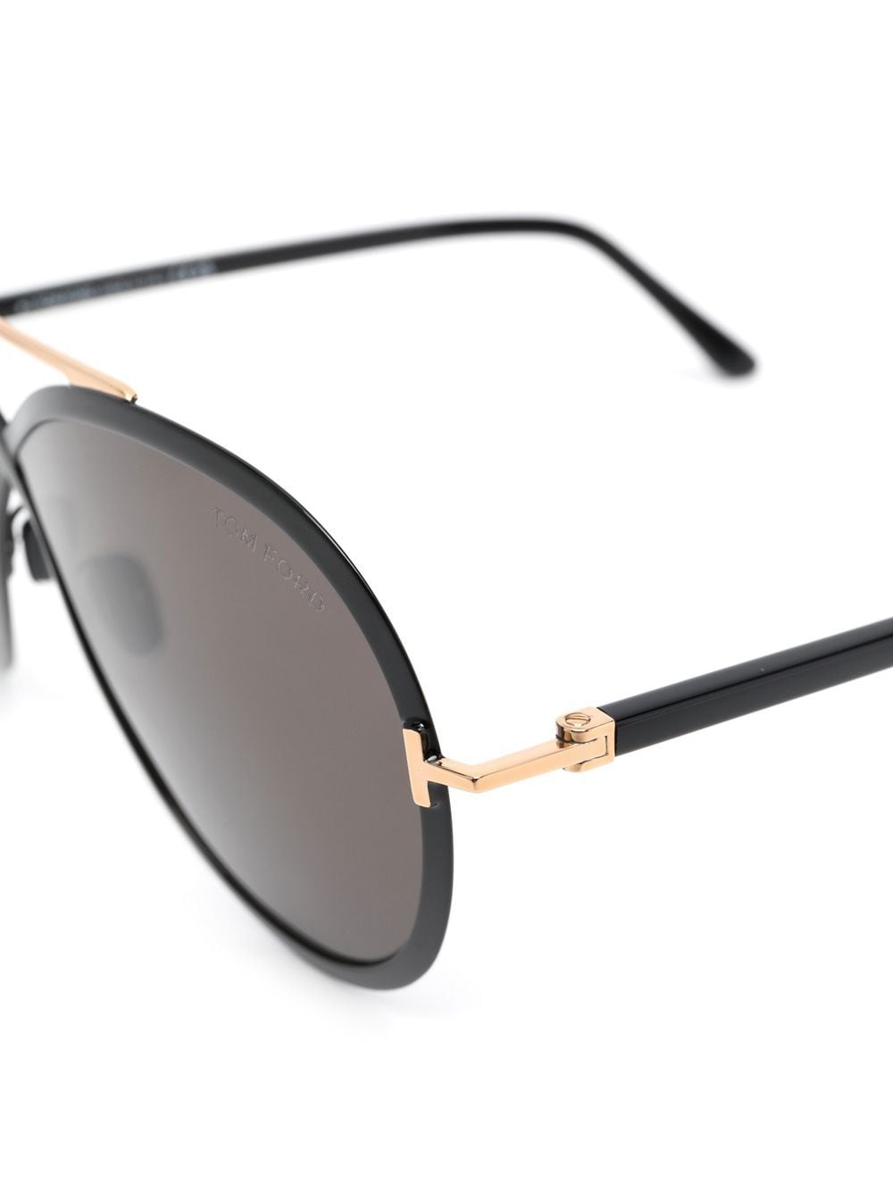 Shop Tom Ford Round-frame Oversize Sunglasses In Black
