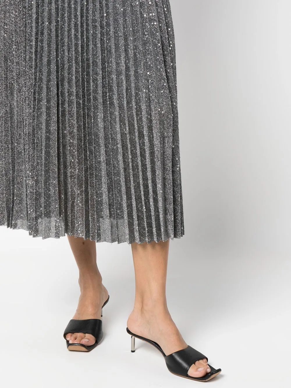 KARL LAGERFELD Women's Logo Detail Pleated Skirt – Knee-Length, Versatile For Work, Dinner & Travel - View #9