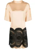Stella McCartney lace-embroidered minidress - Neutrals