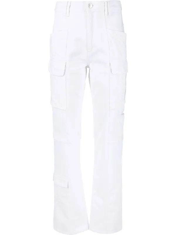 ISABEL MARANT Vokayo straight-leg Jeans | White | FARFETCH