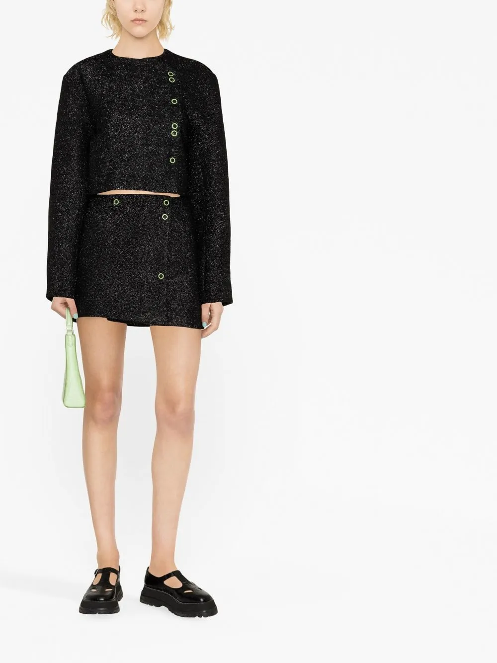 GANNI Cropped jack - Zwart