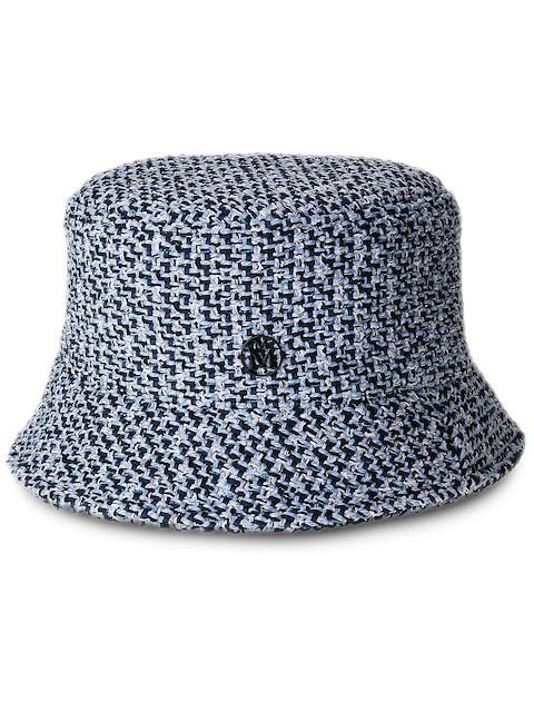 Maison Michel tweed-trim bucket hat 