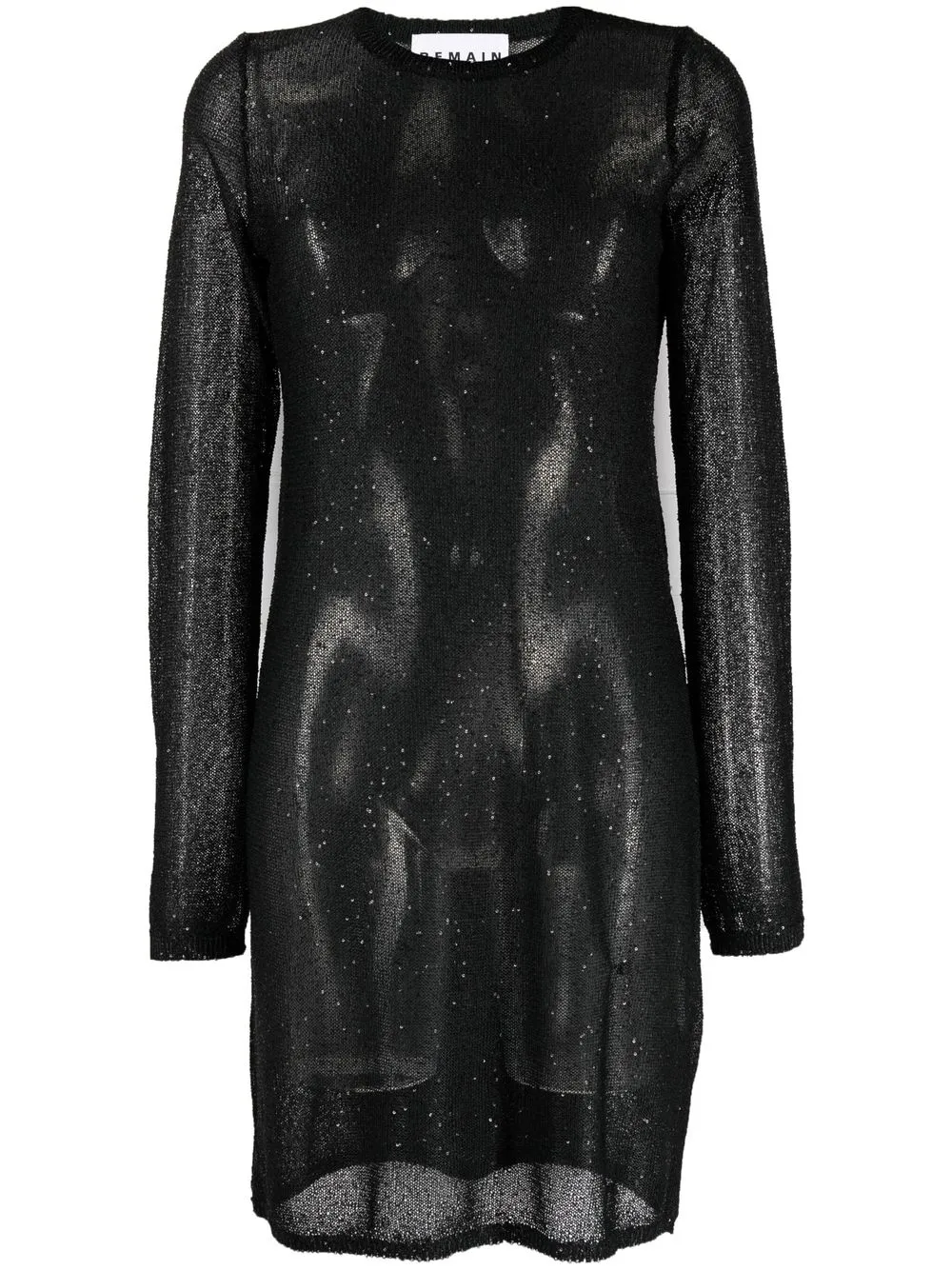 

REMAIN fine-knit sequin mini dress - Black