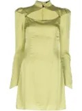 De La Vali Vinyl cut-out mini dress - Green