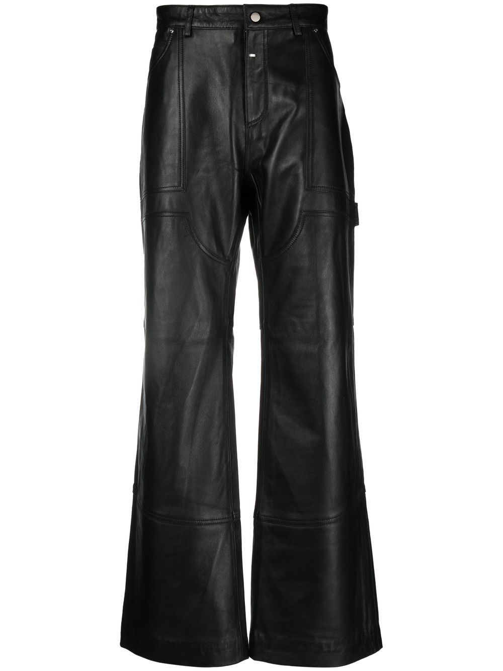 YOUNG POETS wide-leg Leather Trousers - Farfetch