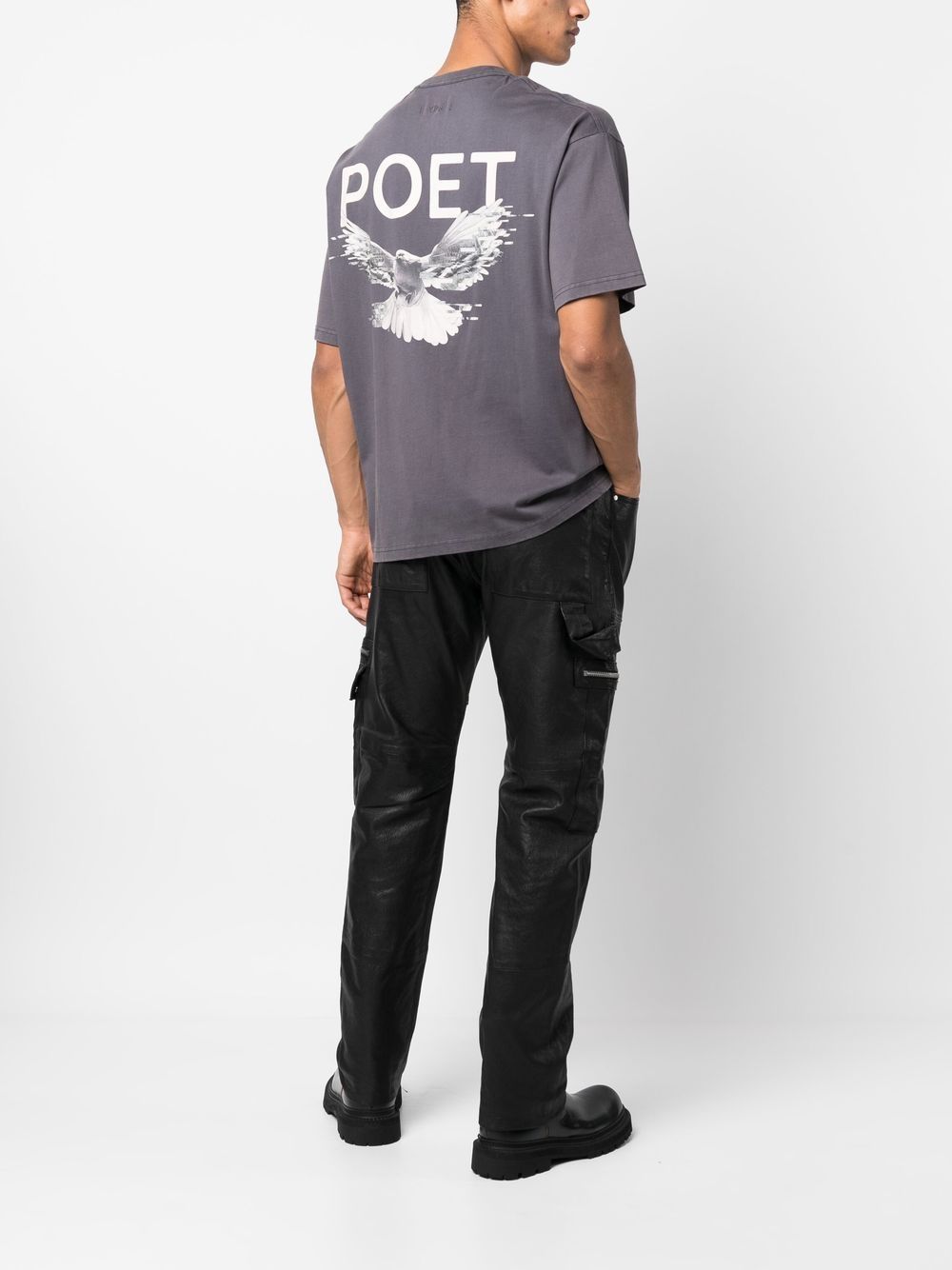 YOUNG POETS T-shirt met logoprint - Grijs