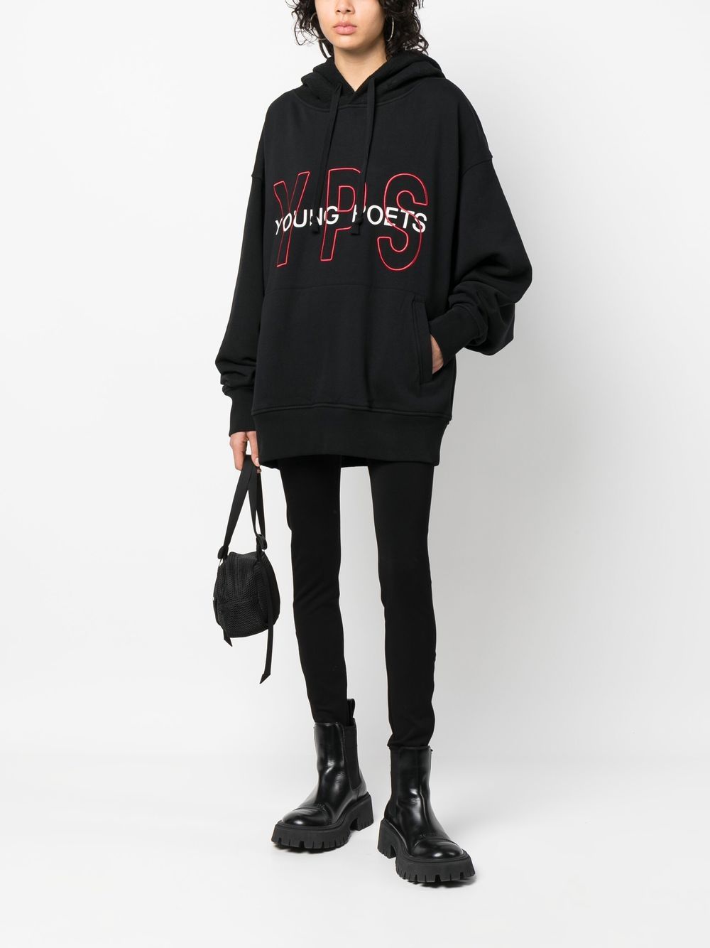 YOUNG POETS logo-embroidered Oversized Hoodie - Farfetch
