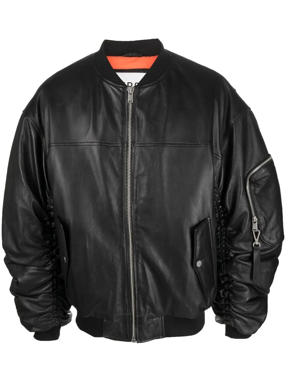 

YOUNG POETS oversized leather bomber jacket - Black