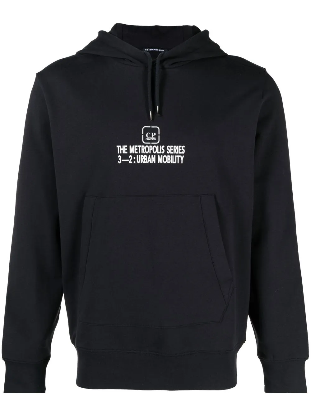 

C.P. Company logo-print detail hoodie - Black